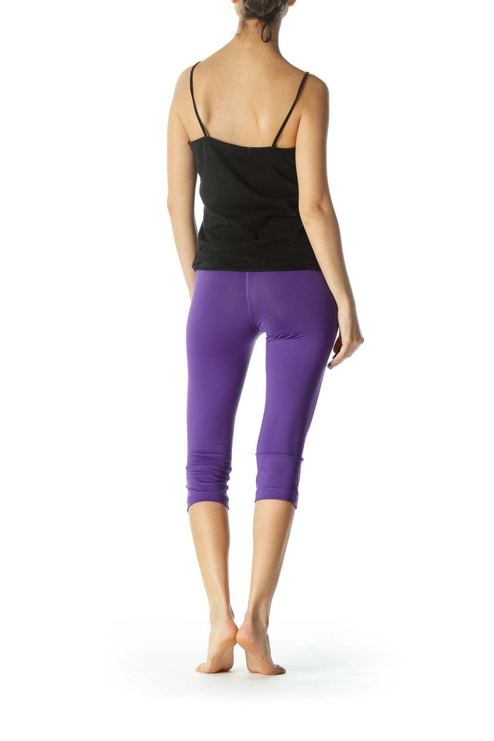 Purple/Pink Monogrammed Cropped Activewear Leggings