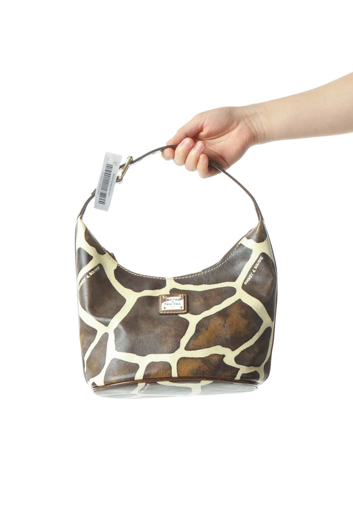 Black Gold Animal Print Shoulder Bag