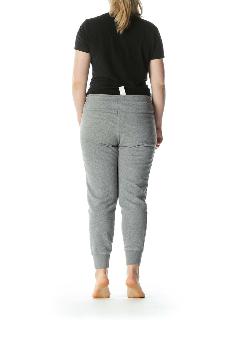 Gray Logo Pocketed Sweat Pants