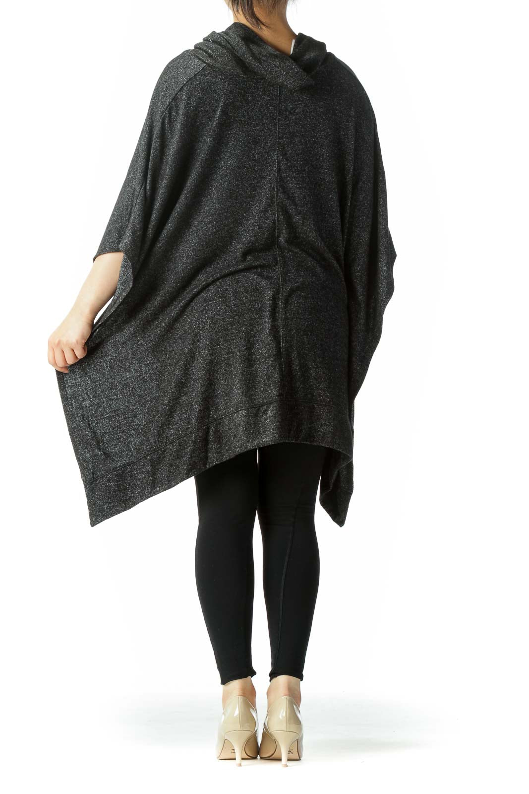 Black Turtle Neck Poncho