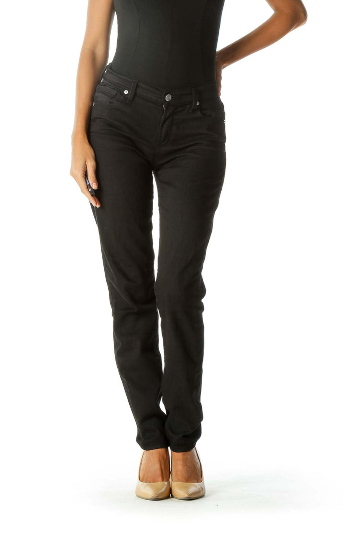 Black Mid-Rise Skinny Jeans