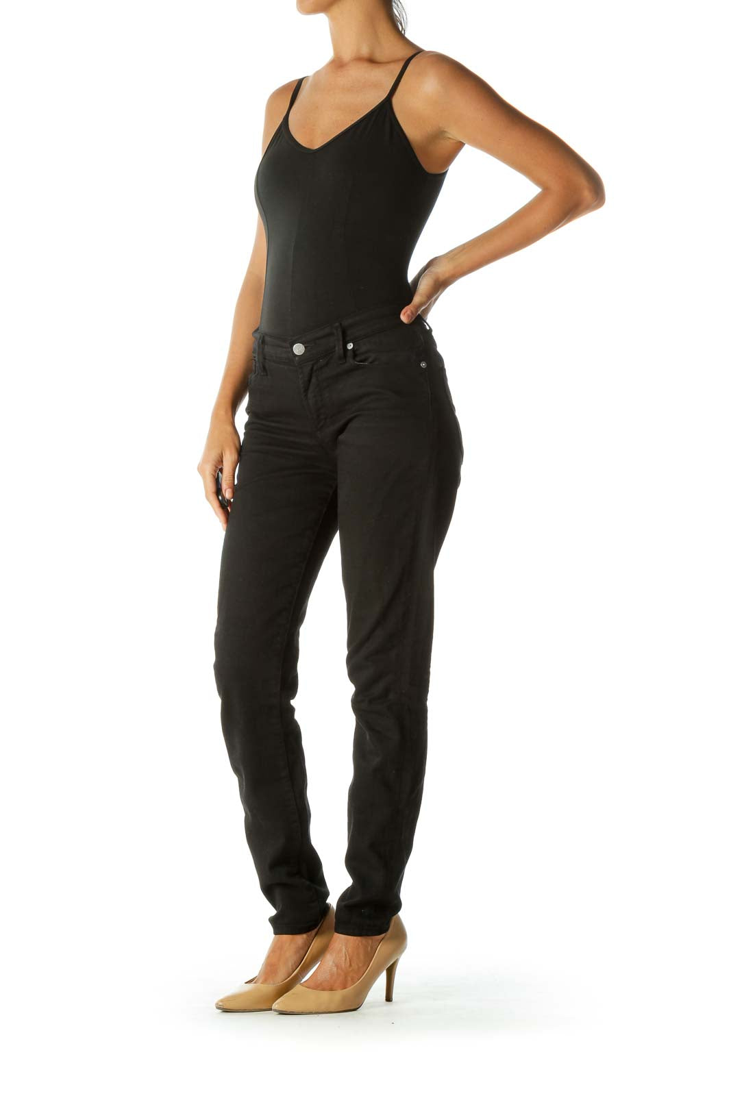 Black Mid-Rise Skinny Jeans