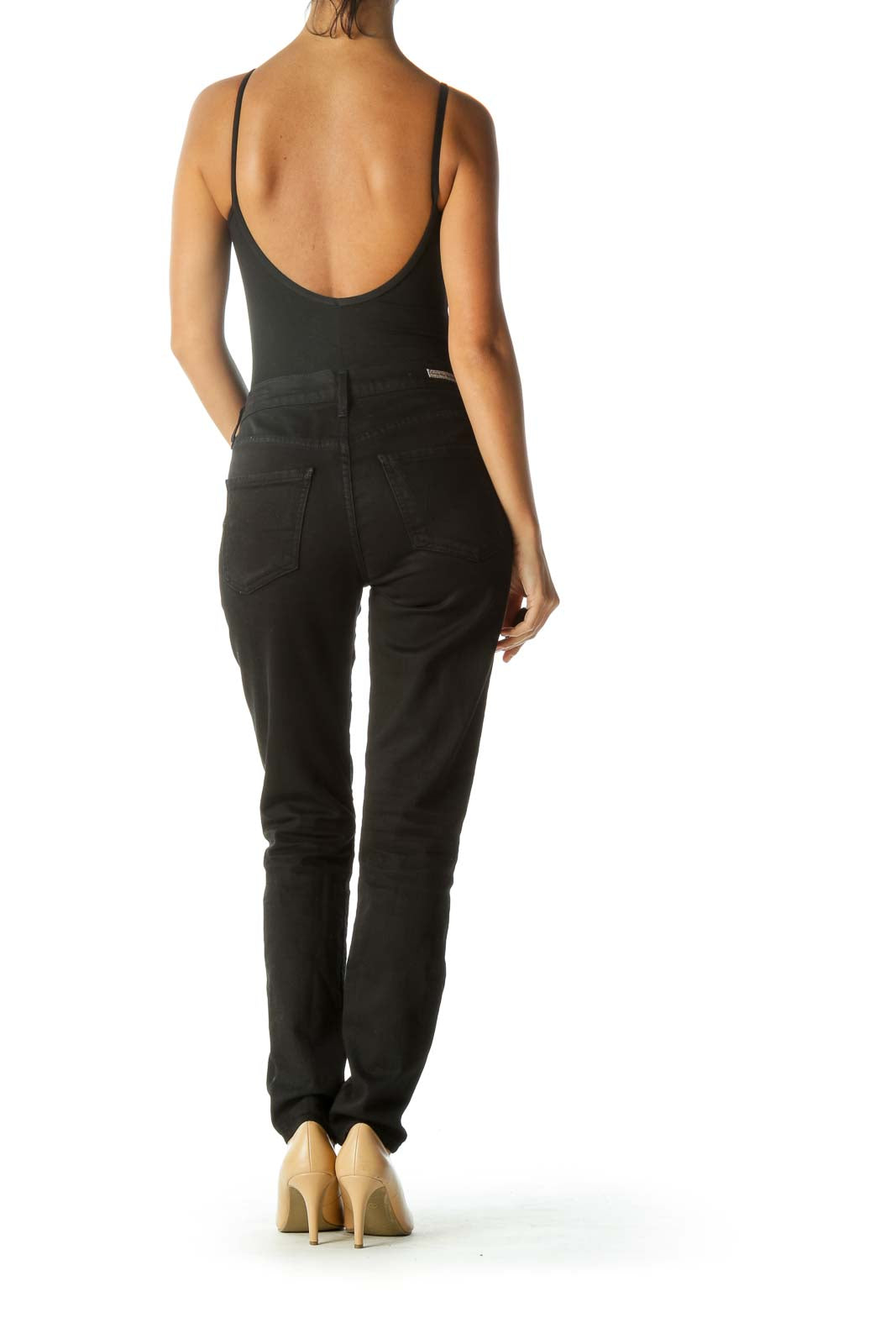 Black Mid-Rise Skinny Jeans