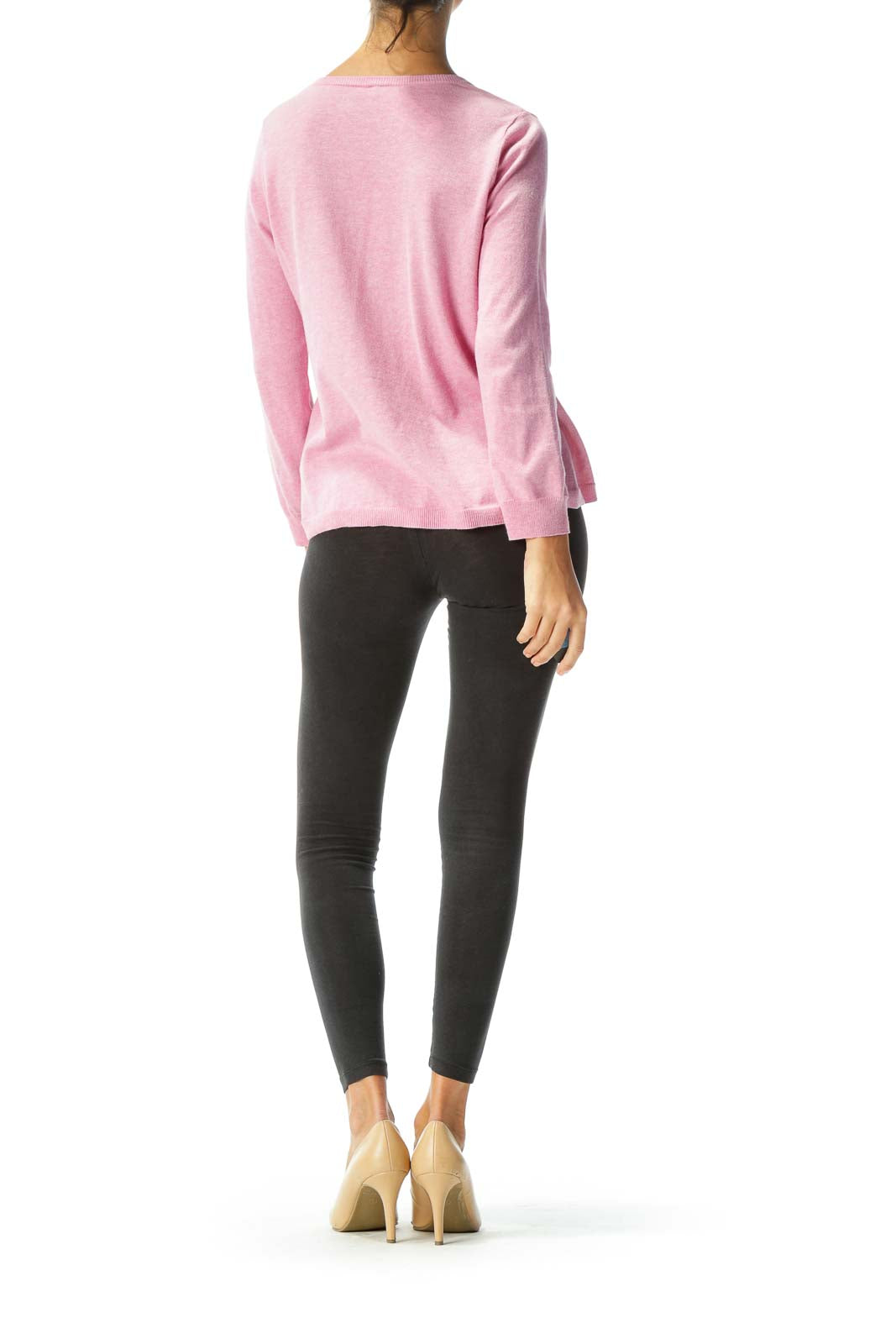 Pink Button-Down Light-Weight Cardigan