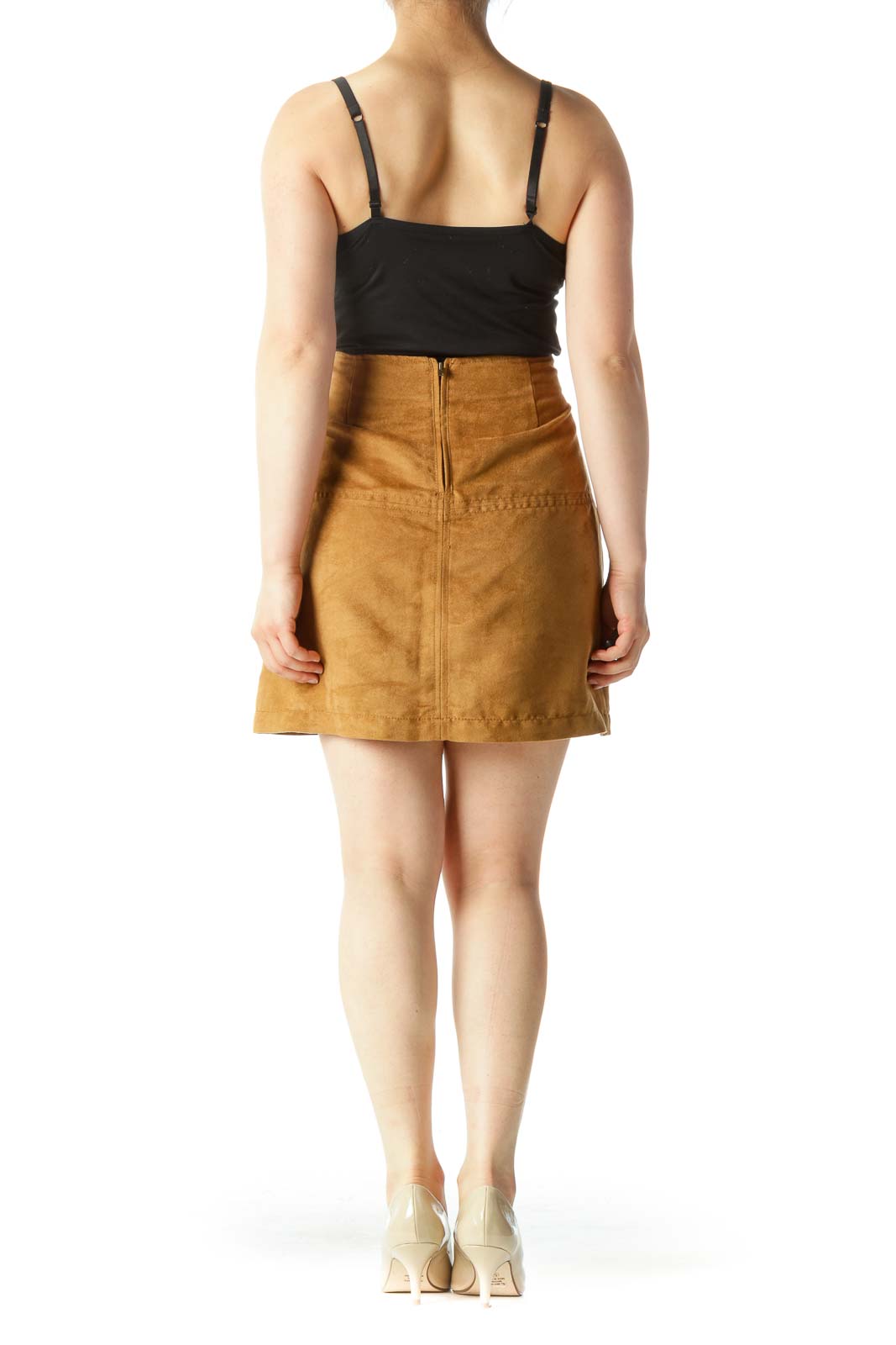【関税&送料込】Mm Studio Beige Silk Ombrosa Skirt Beige Embossed Metallic Skirt – Zabella