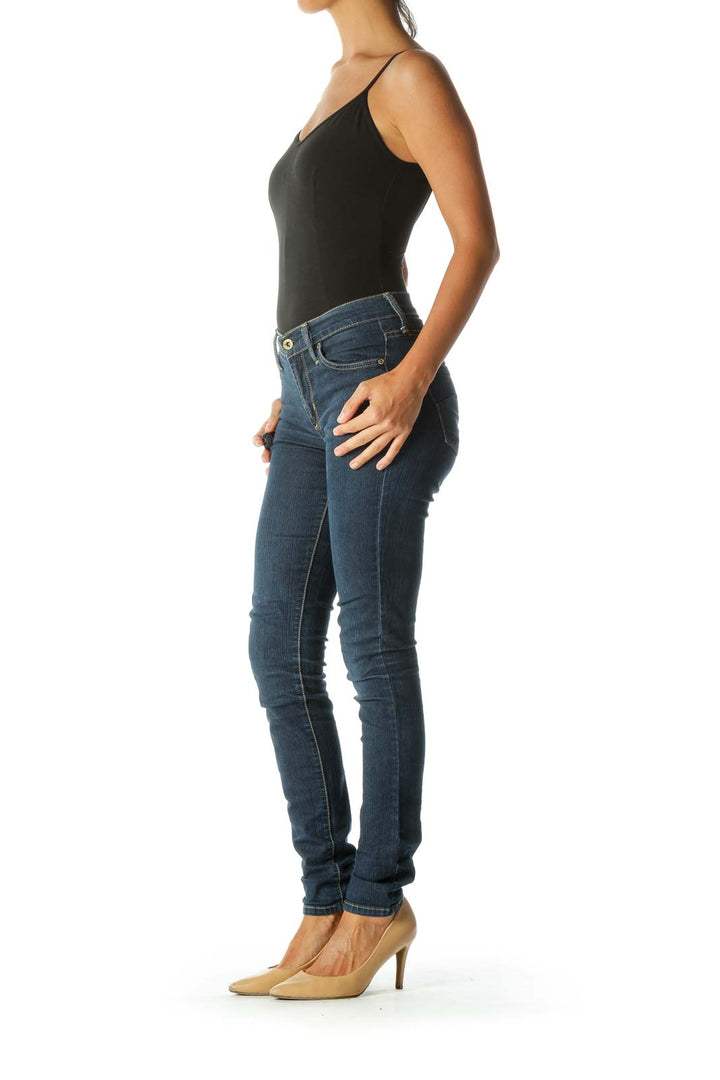 Blue Skinny Medium-Wash Jeans