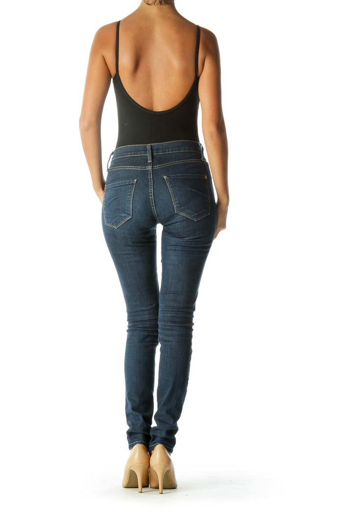 Blue Skinny Medium-Wash Jeans