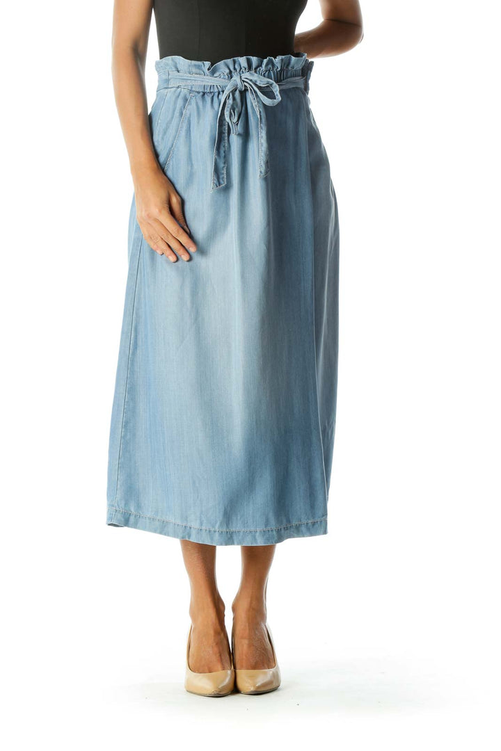 Blue Tapered Waist Culotte