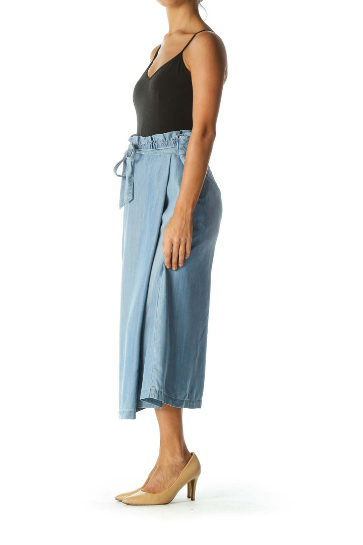 Blue Tapered Waist Culotte