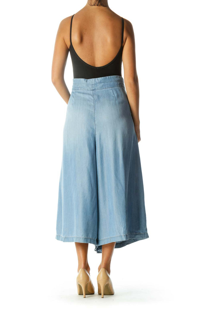 Blue Tapered Waist Culotte