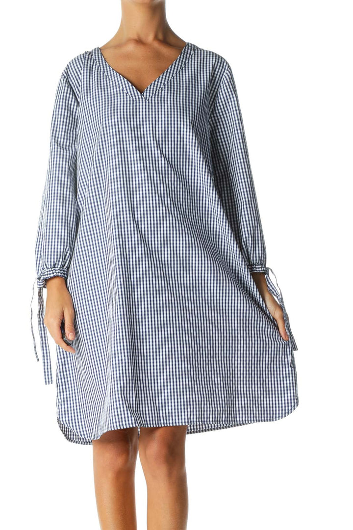 Blue  White Check Slip Dress