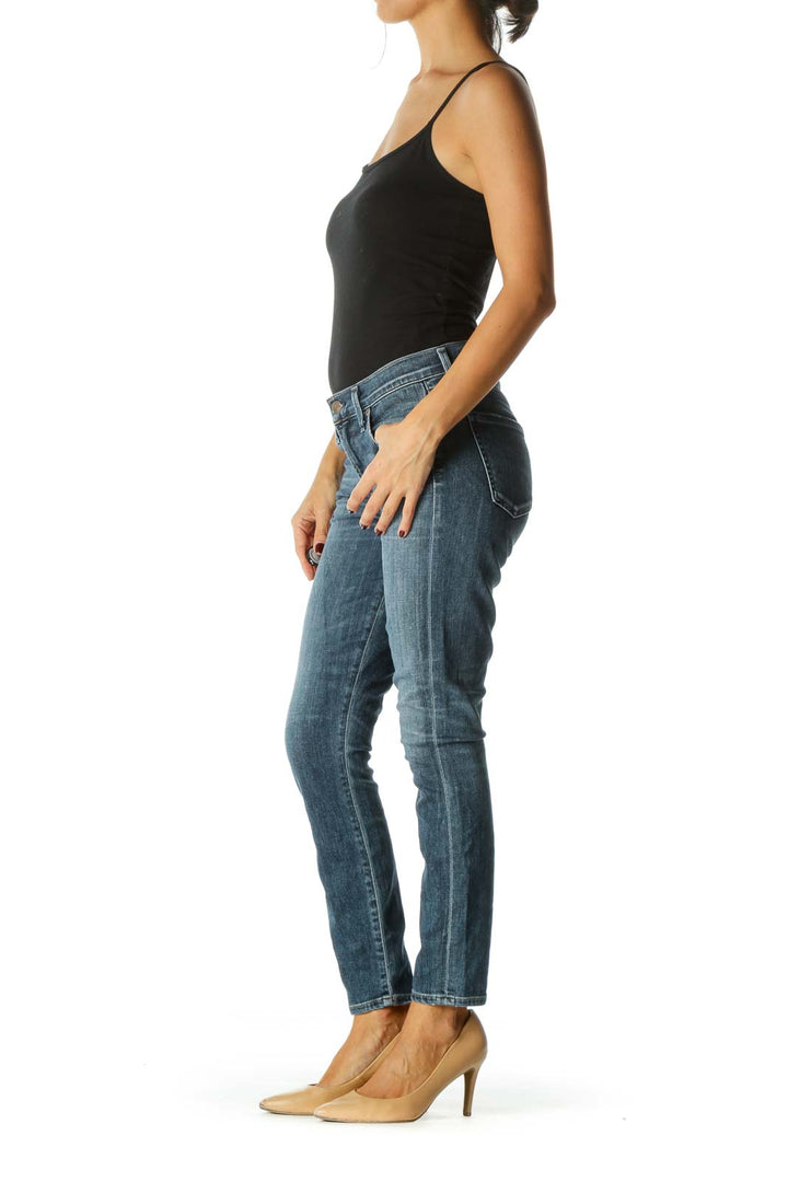 Blue Medium Wash Skinny Denim