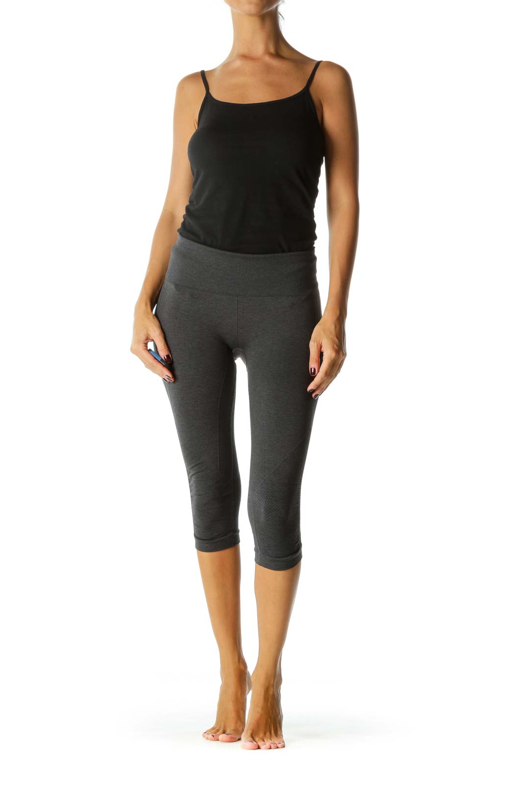 Gray Cropped Yoga Pant