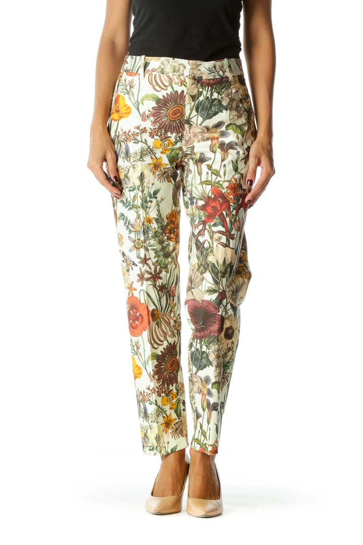 Multicolor Floral Slim Fit Pant