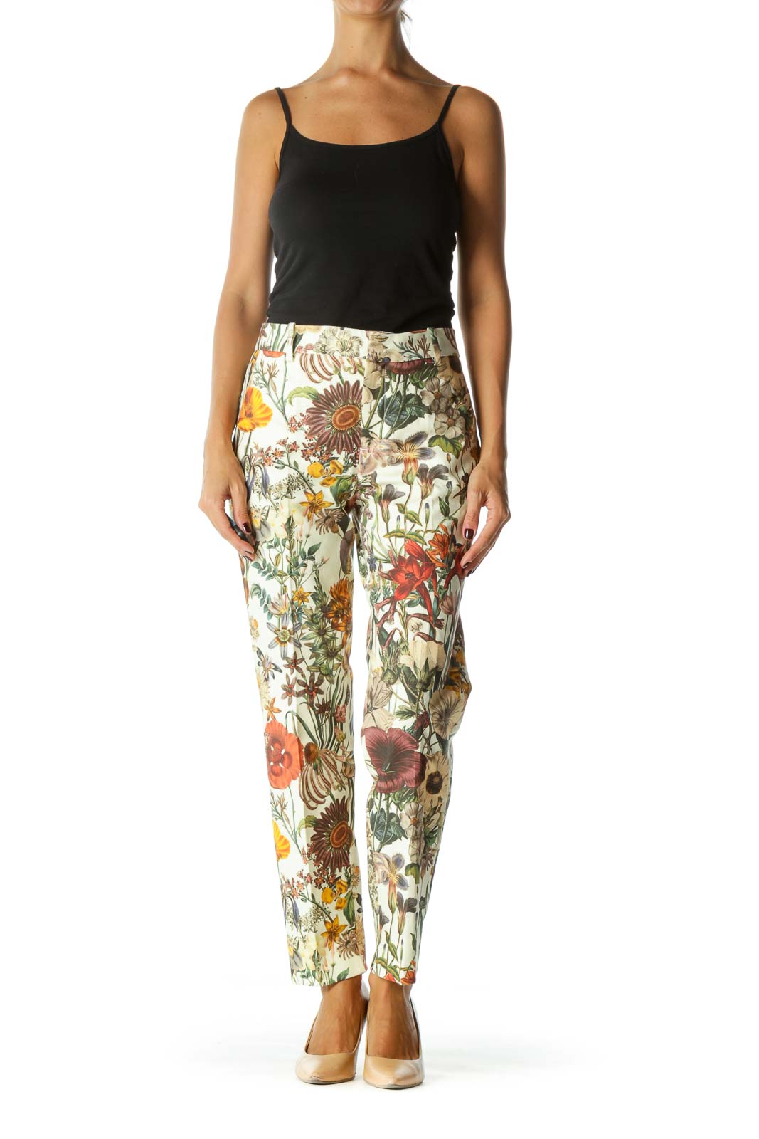 Multicolor Floral Slim Fit Pant