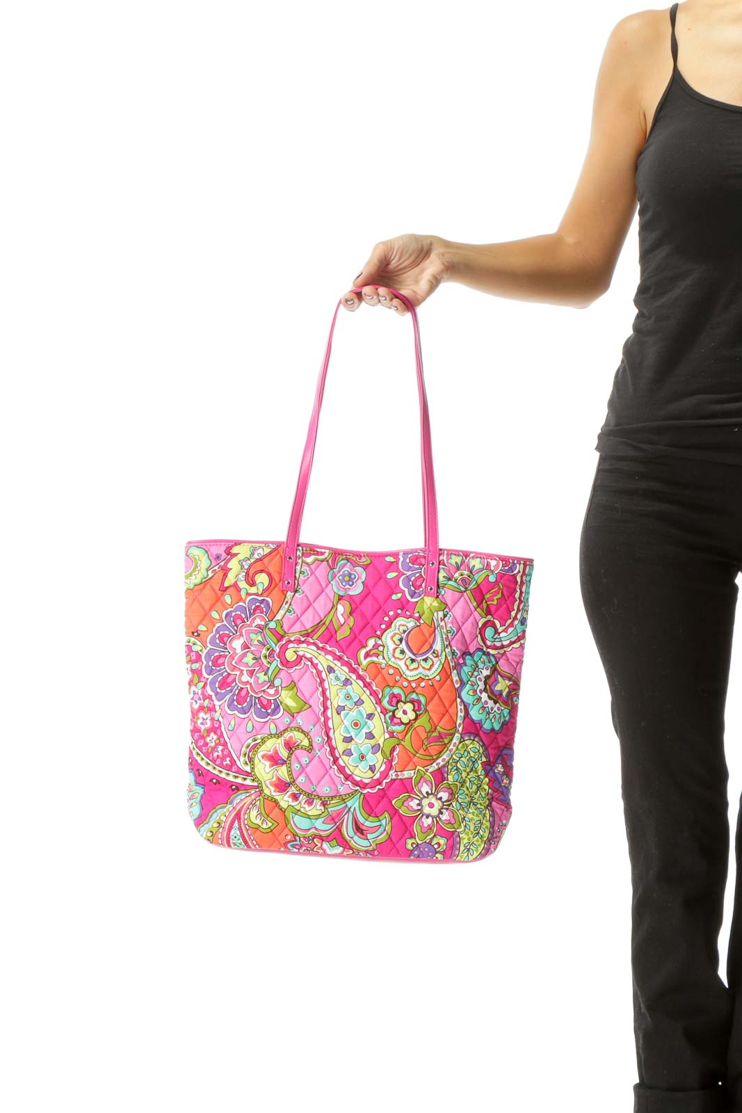 Multicolor Quilted Tote Bag