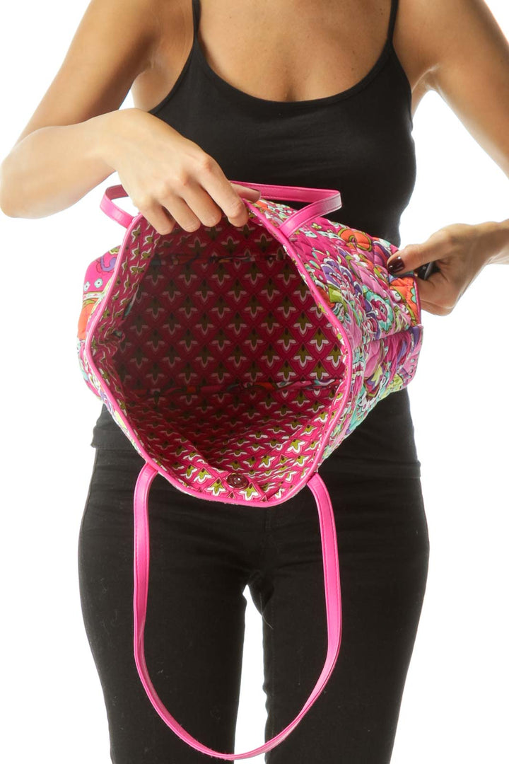 Multicolor Quilted Tote Bag