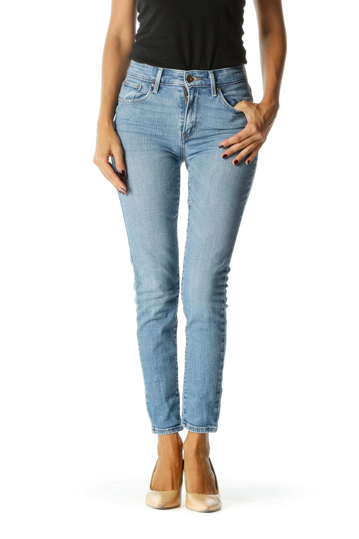 Blue Light- Wash High-Waisted Jeans