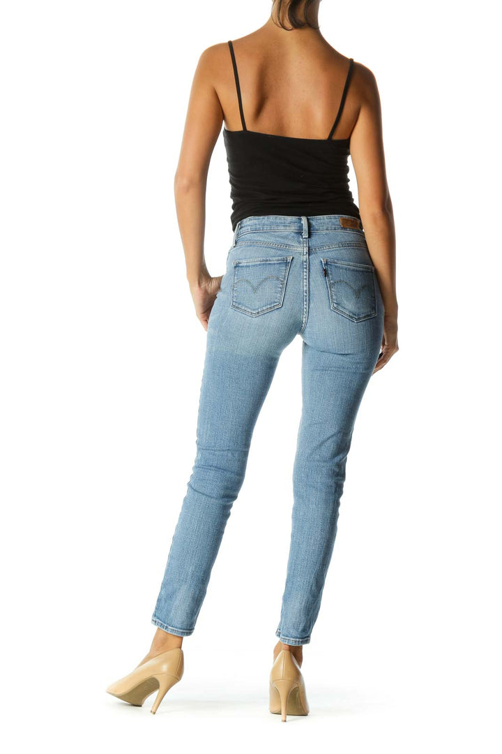 Blue Light- Wash High-Waisted Jeans