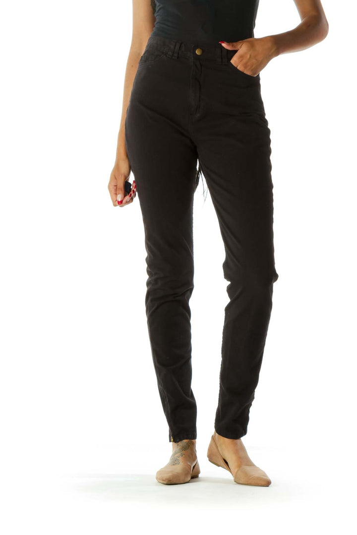 Black High-Waisted Denim Jeans