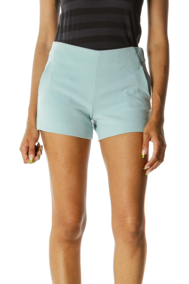 Mint Green High-Waist Shorts