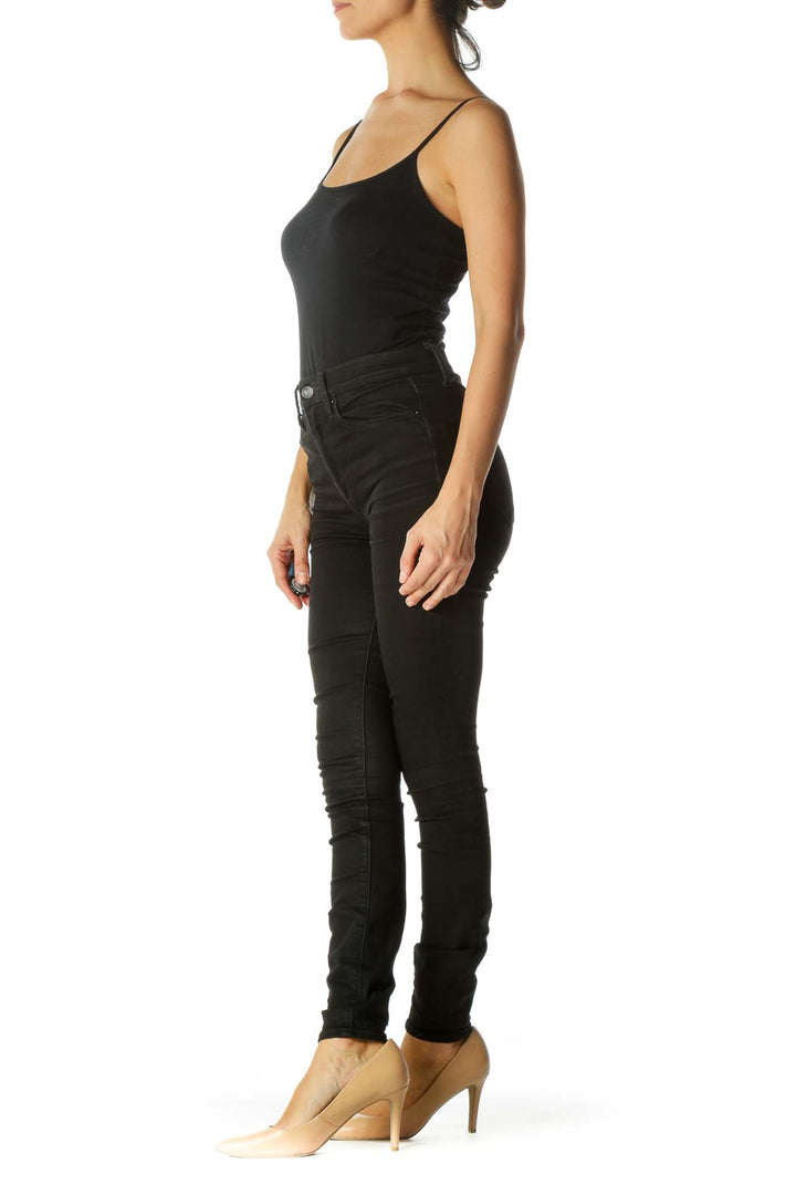 Black Super High Rise True Skinny Pants