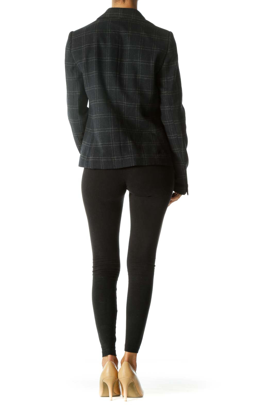 Navy Plaid Blazer