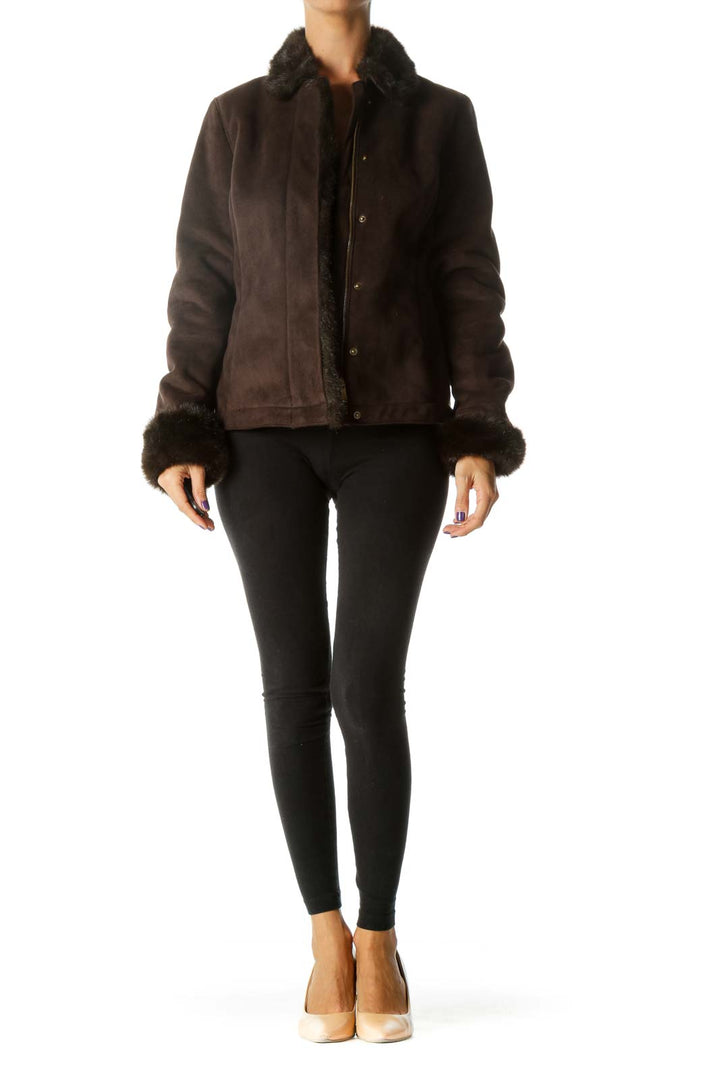 Brown Faux Shearling Coat