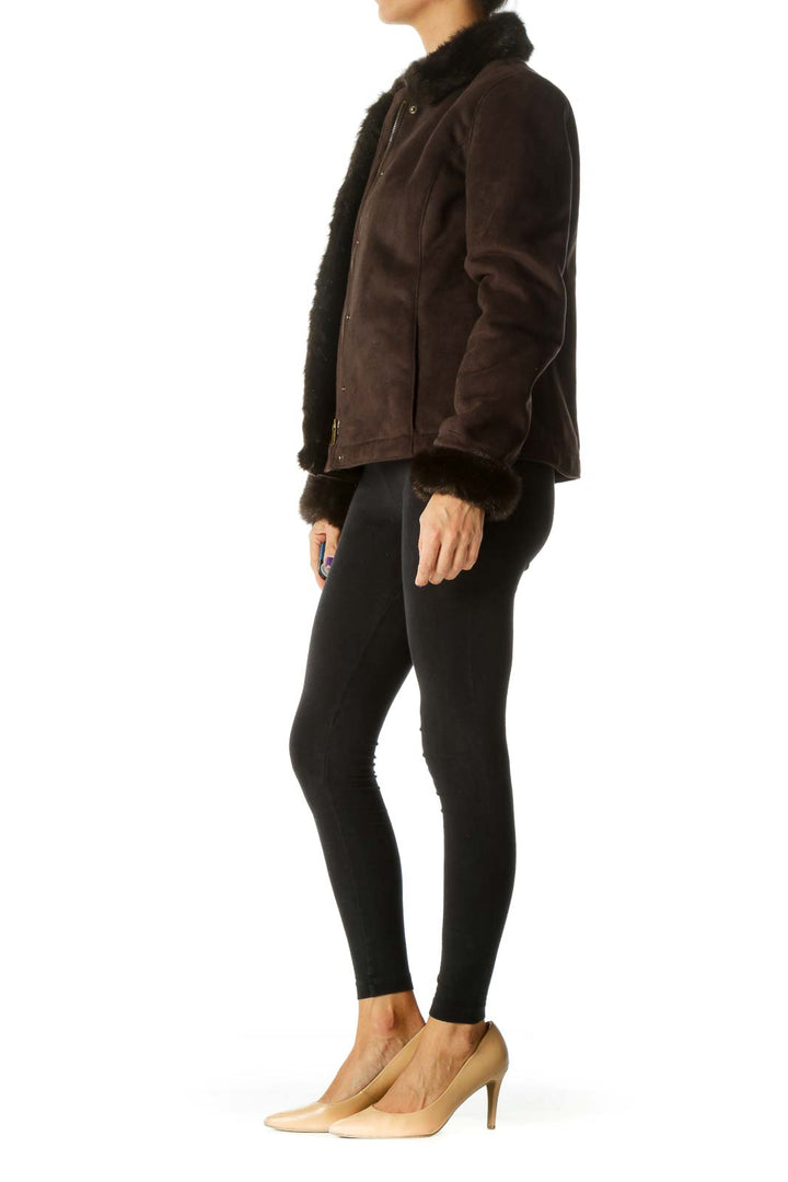 Brown Faux Shearling Coat