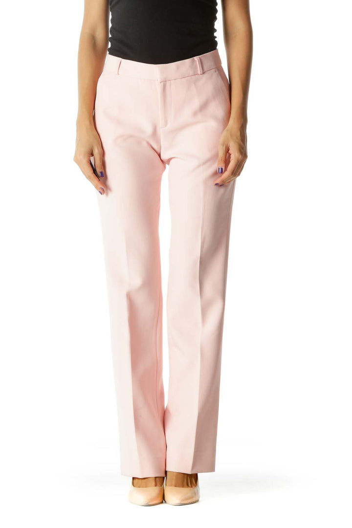 Pink Pocketed Draped Slightly Textured Pants (Short)