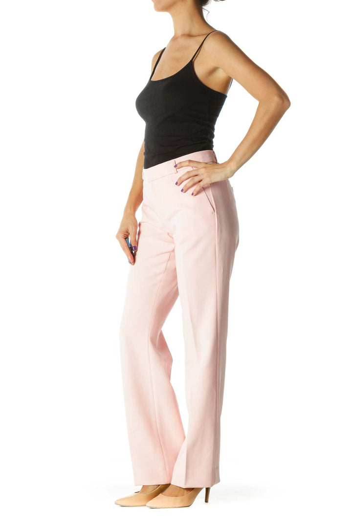 Pink Pocketed Draped Slightly Textured Pants (Short)