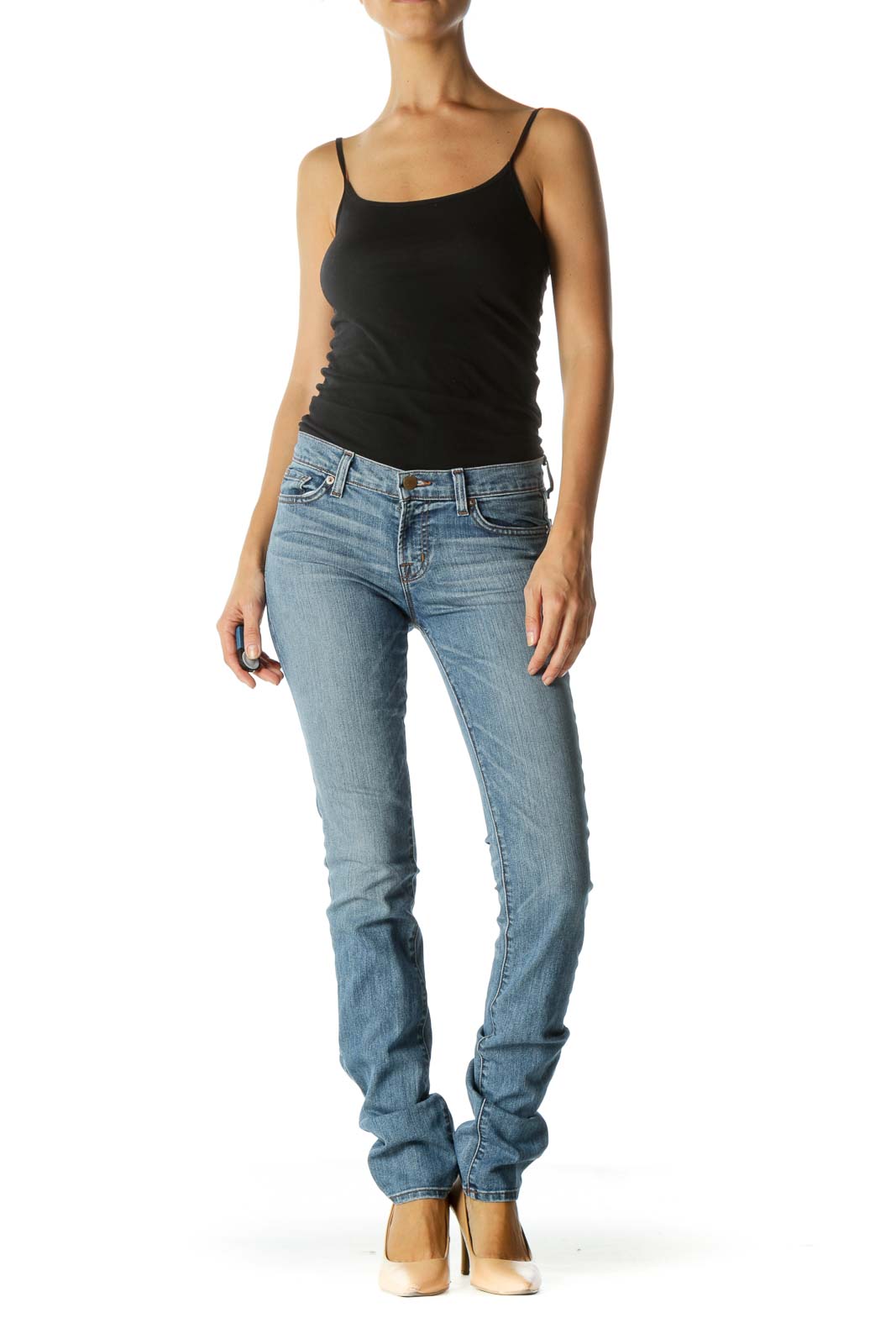 Blue Medium Wash Skinny Jeans