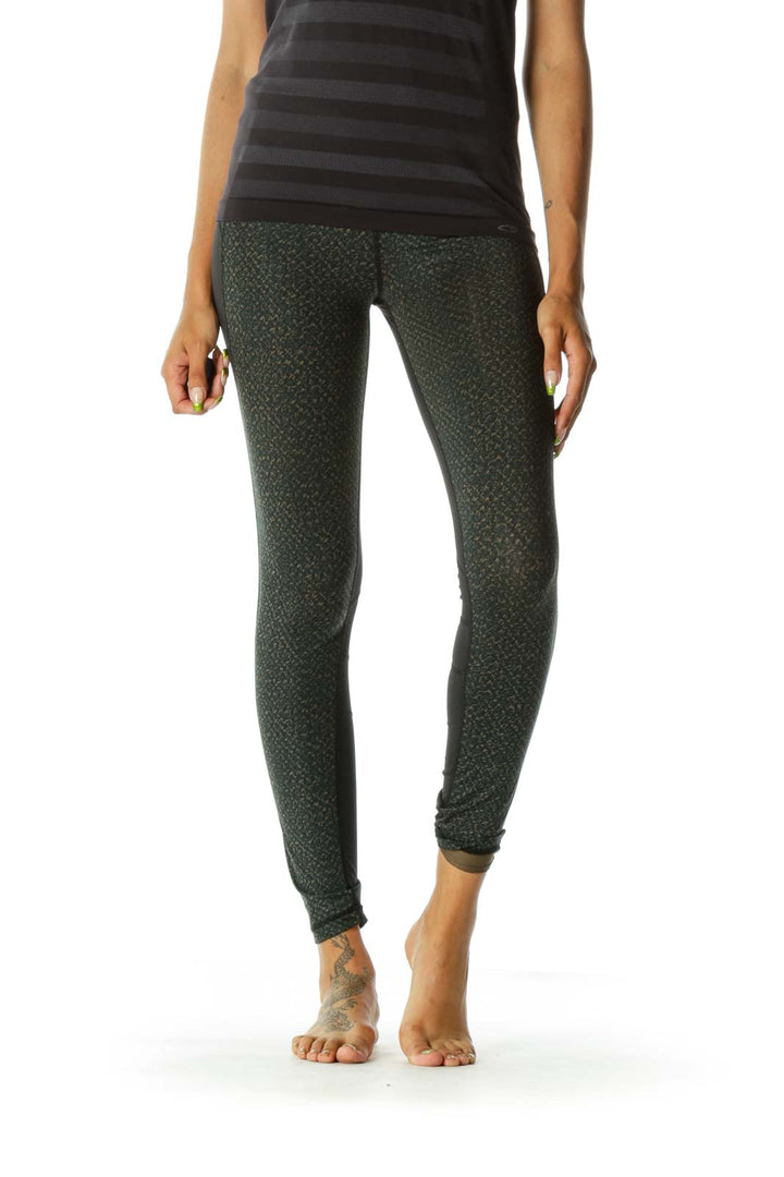 Black Pattern Detail Legging