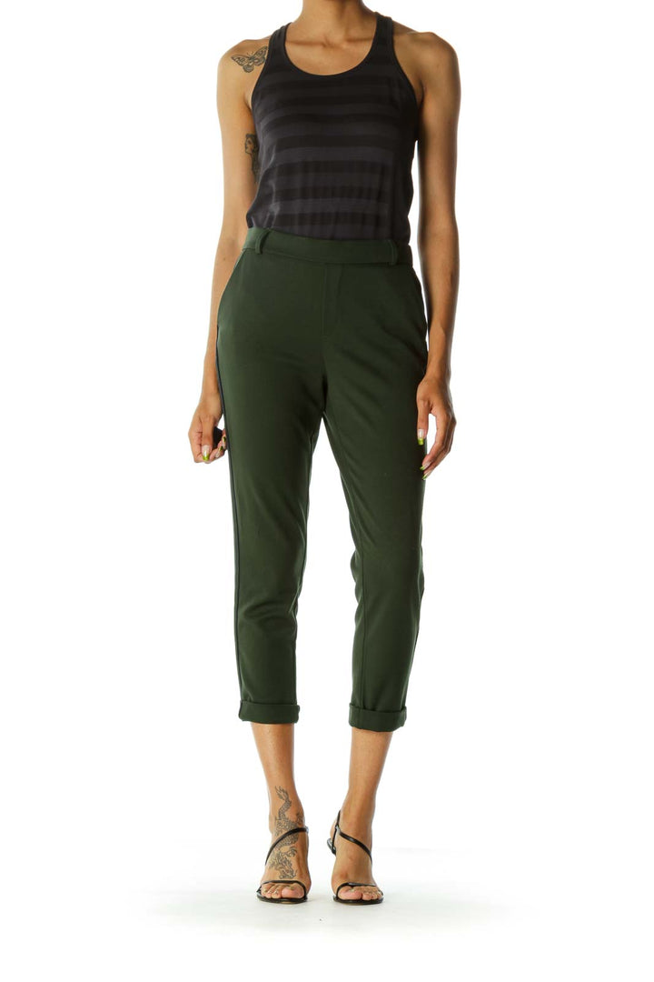 Olive Green Side Detail Pants