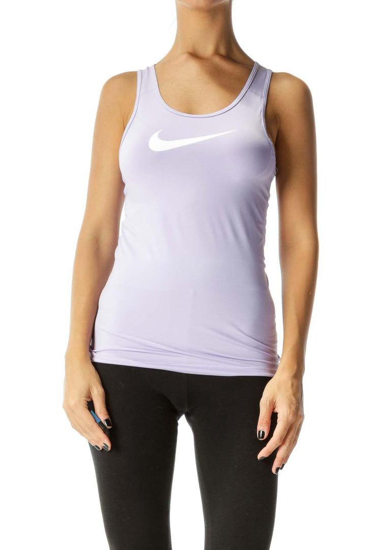 Lilac Purple Work-Out Tank with White Swoosh Logo