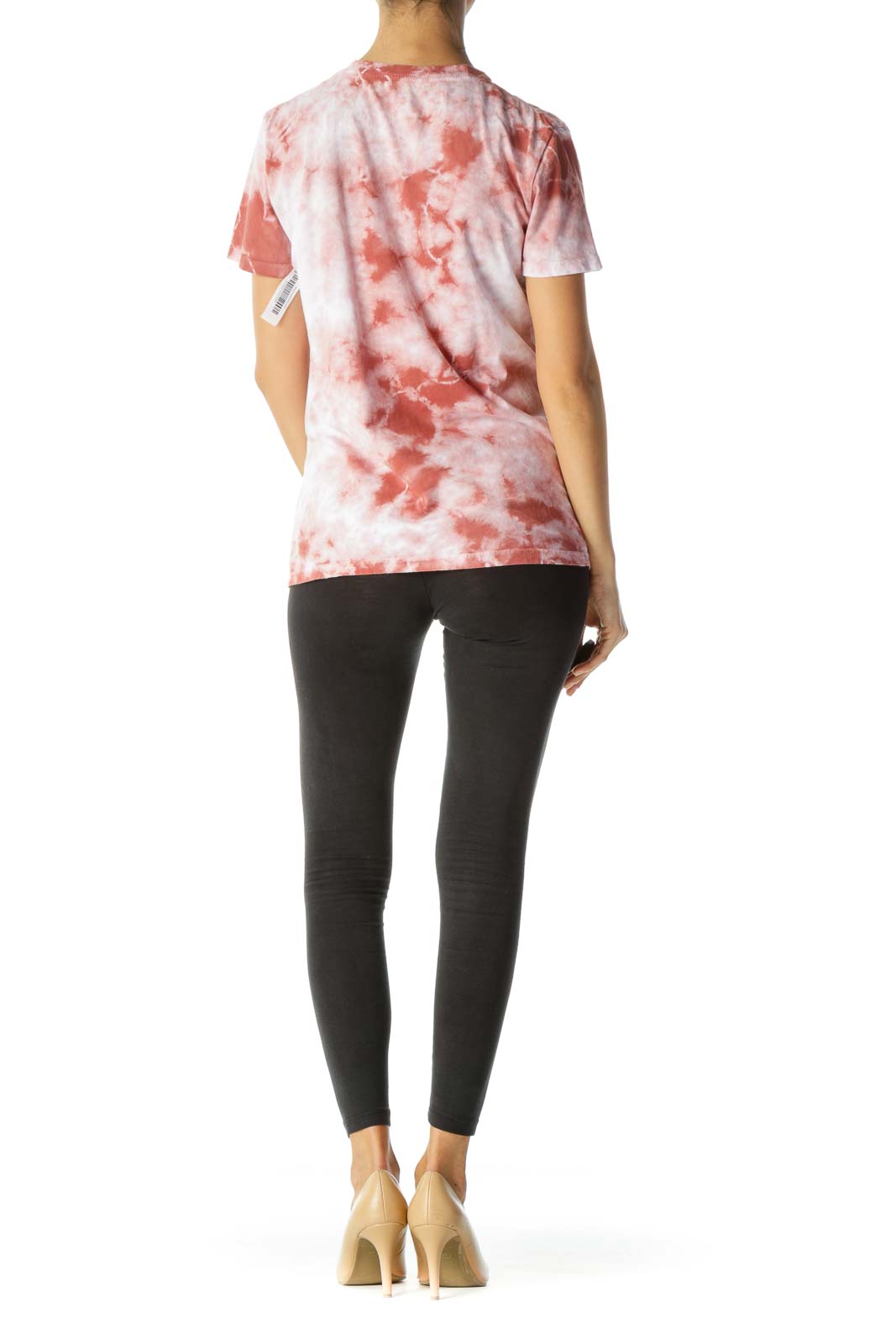 Red White Graphic Thin T-Shirt