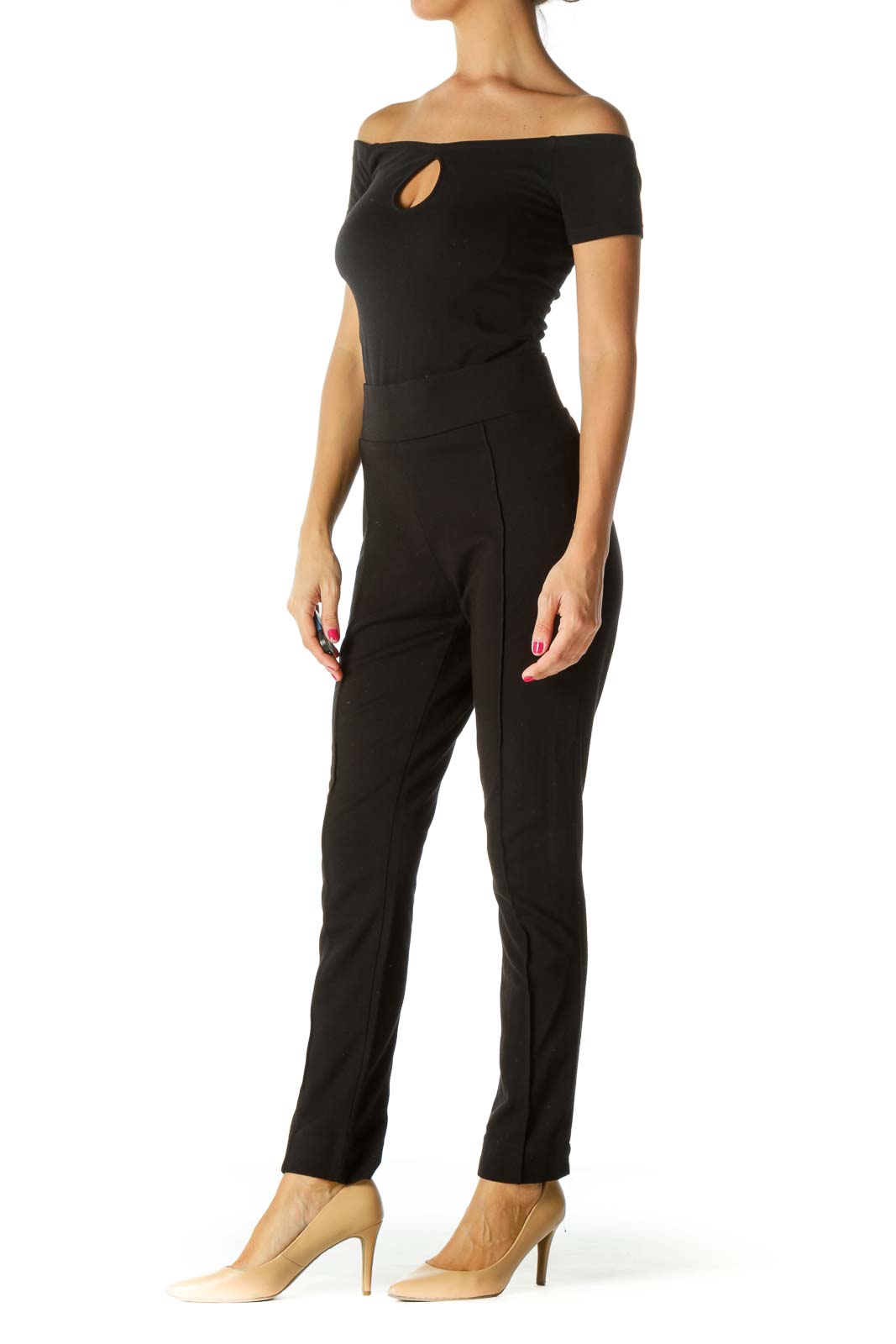 Black Mid Rise Leggings