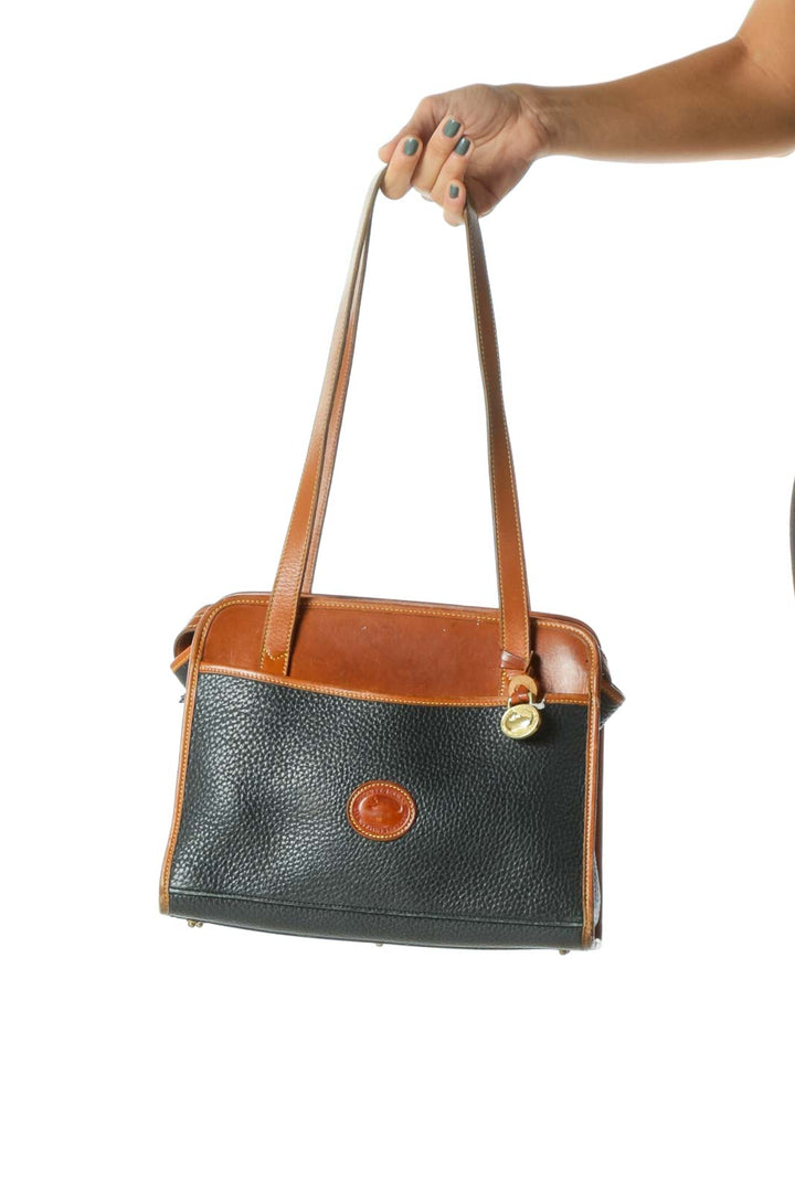 Black and Brown Leather Shoulder Bag