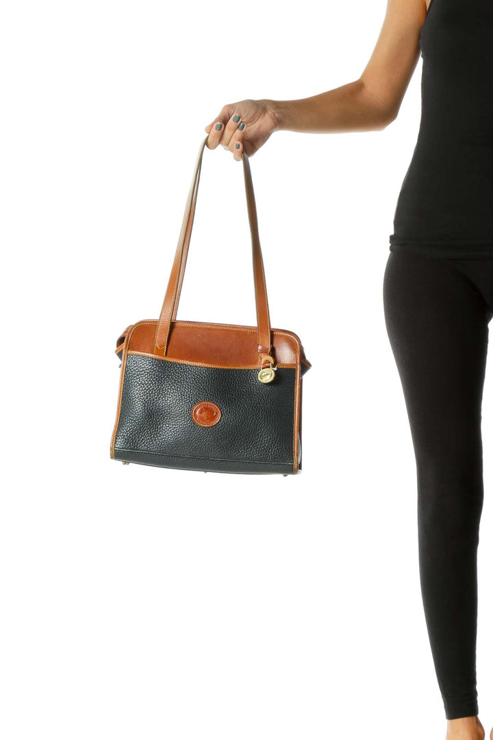 Black and Brown Leather Shoulder Bag