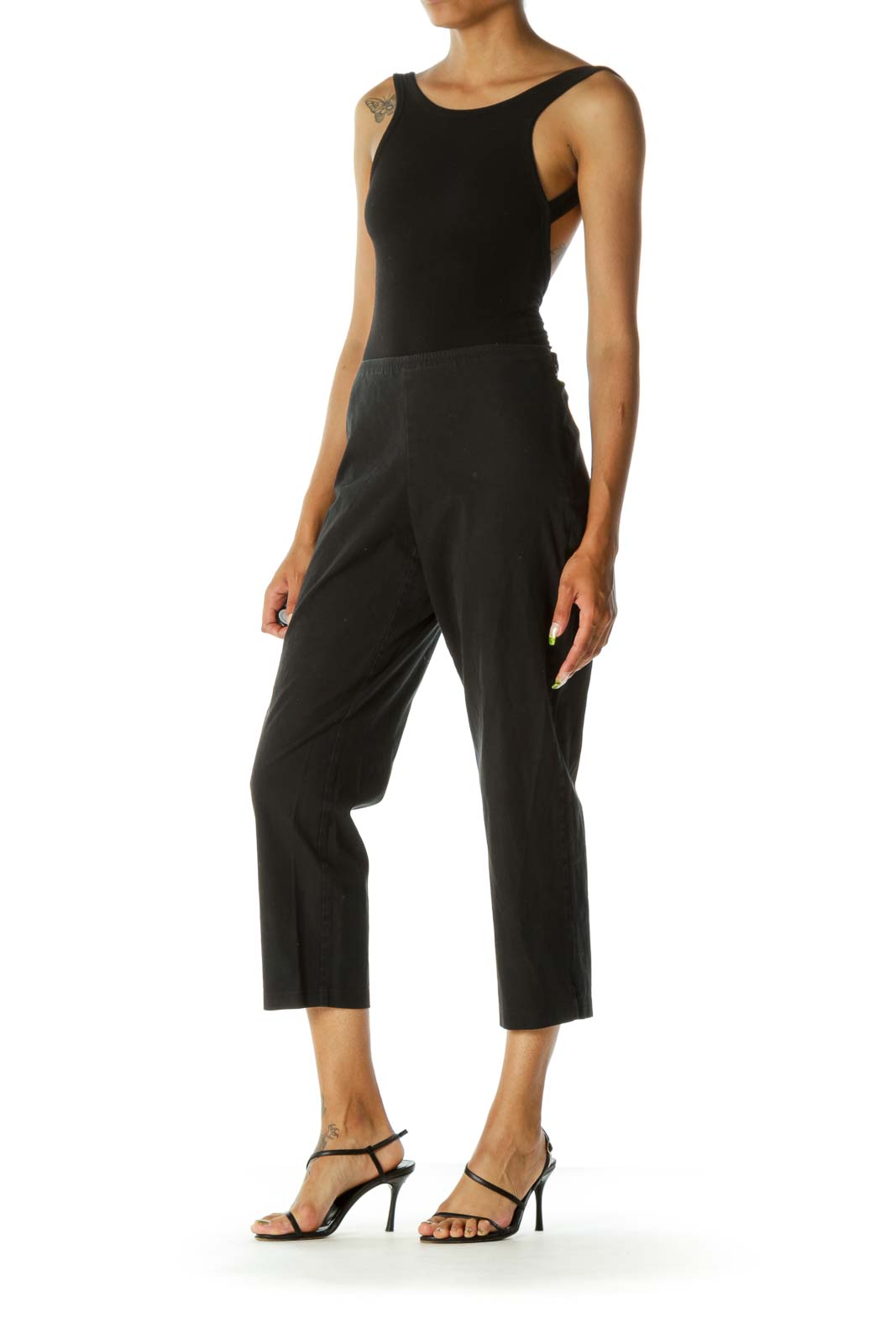 Black Skinny Cotton Pant