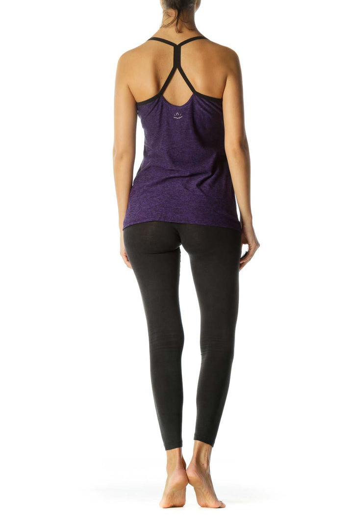 Heathered Purple Spaghetti Strap Active-Wear Tank