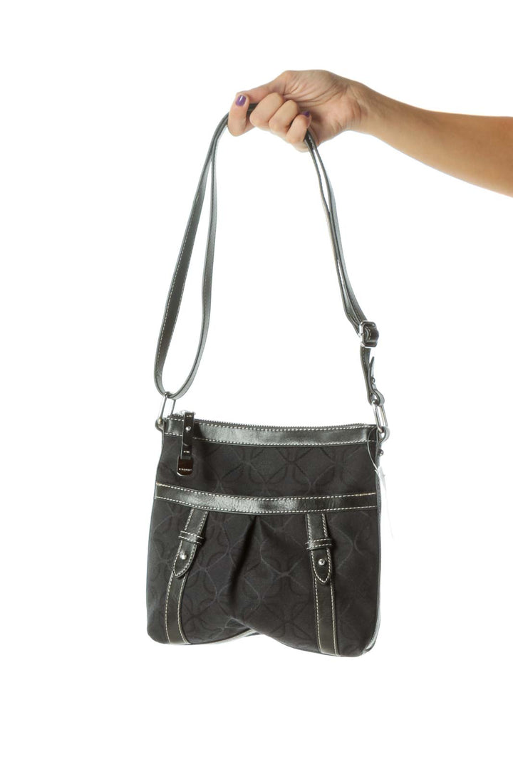 Black Monogrammed Shoulder Bag