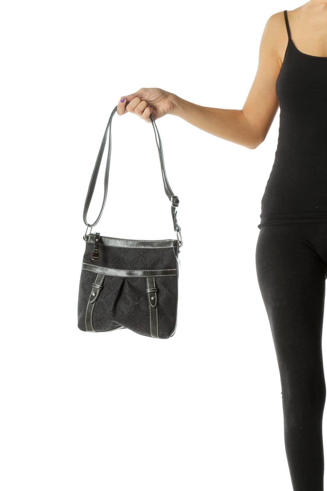 Black Monogrammed Shoulder Bag