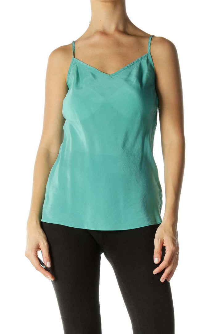 Green Silk Cami Top