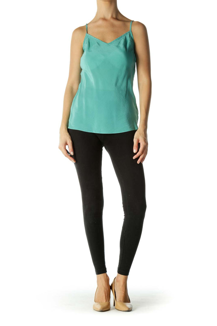 Green Silk Cami Top