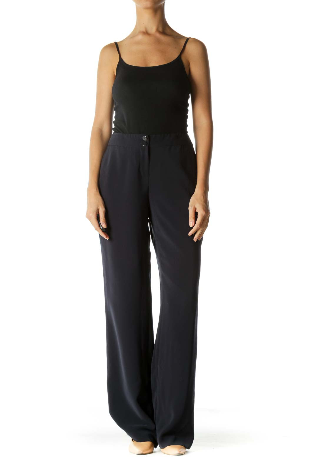 Navy Wide Leg Pant