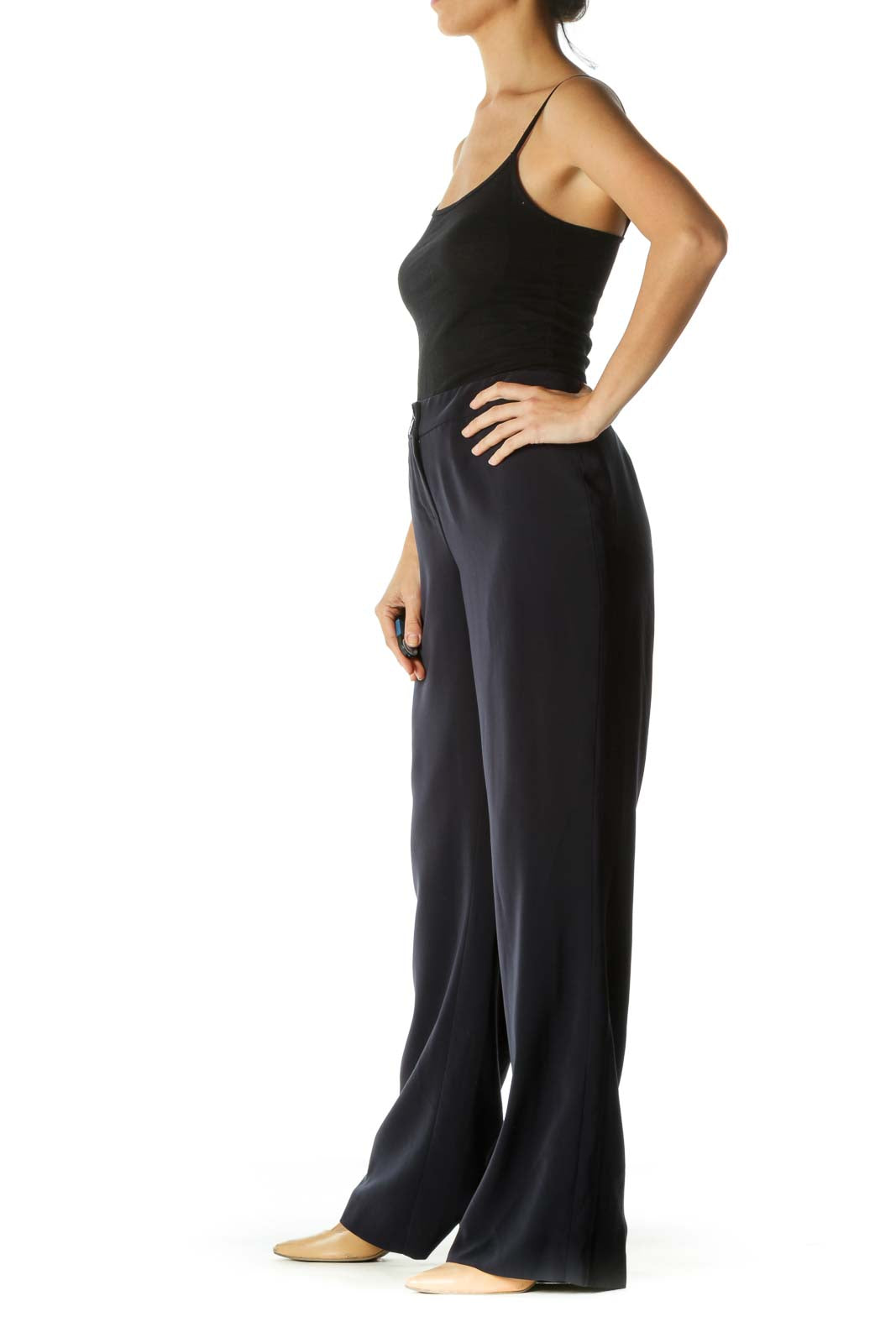 Navy Wide Leg Pant