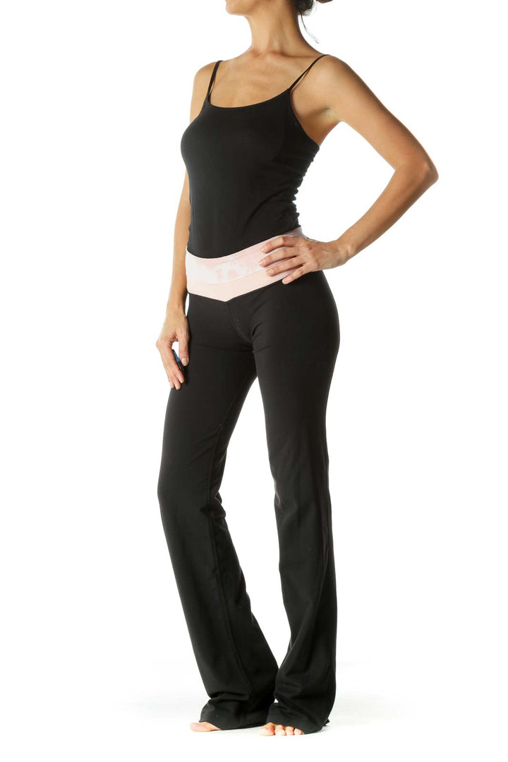 Black and Pink Bootcut Yoga Pant