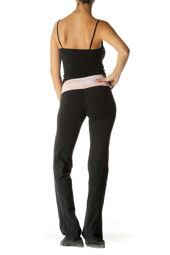 Black and Pink Bootcut Yoga Pant