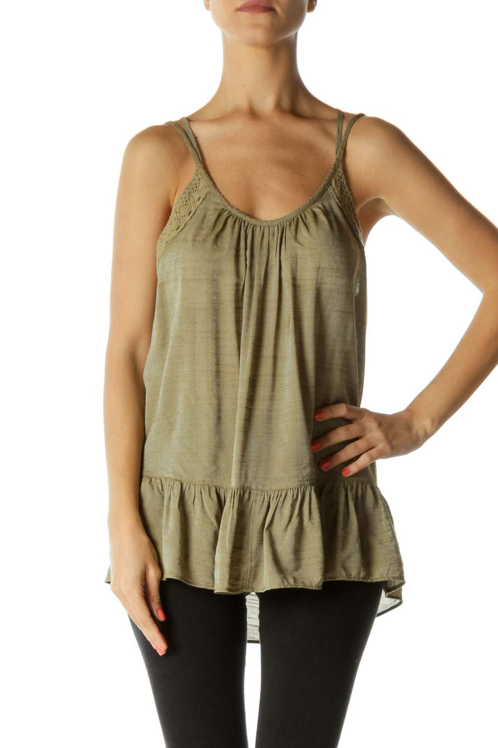 Green Strappy Back Tank